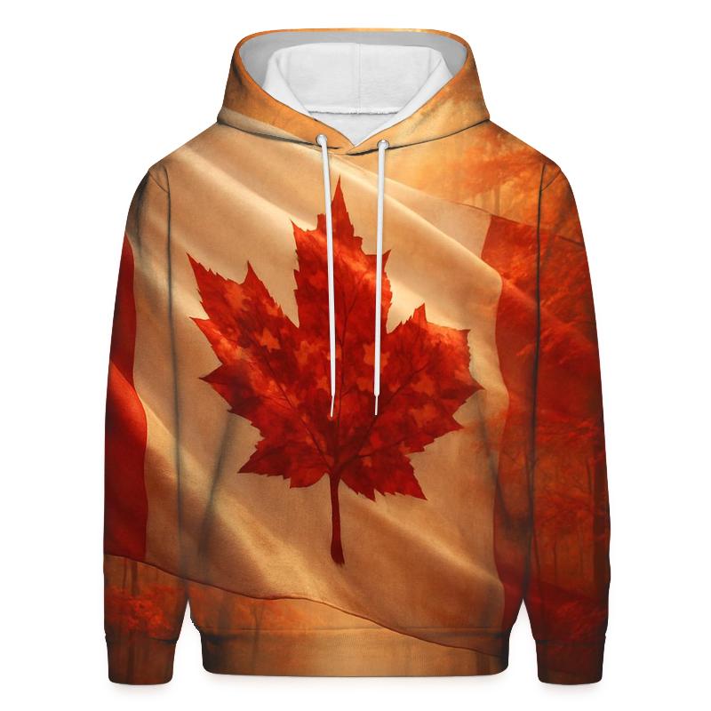 Canadian Maple Forest Fabric Flag Breeze pullover hoodies