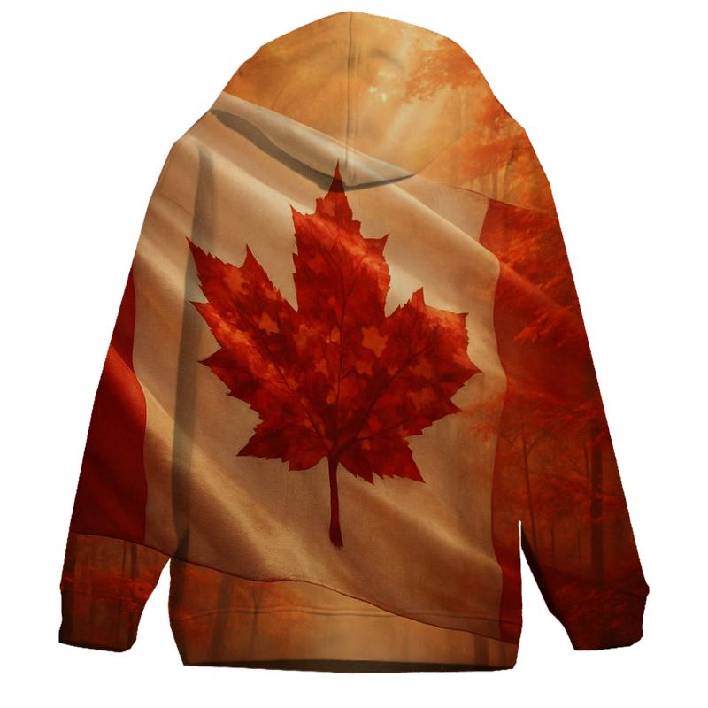 Canadian Maple Forest Fabric Flag Breeze pullover hoodies