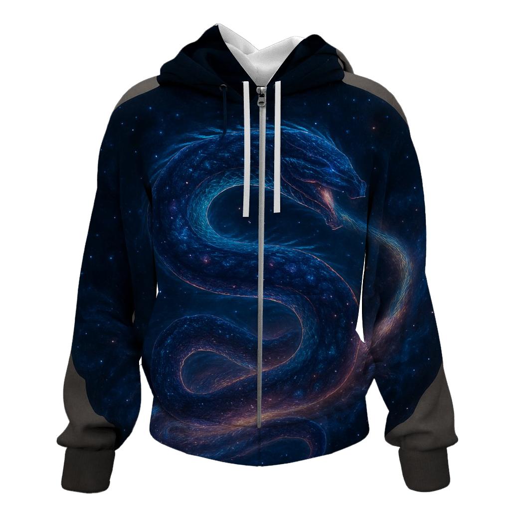 Chrono Spiral Galaxy Serpent designer hoodies