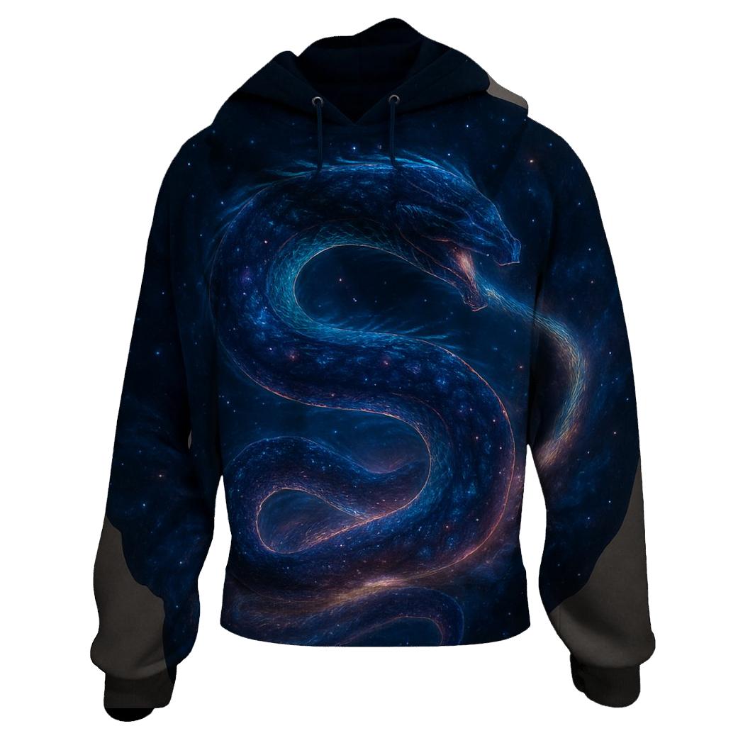 Chrono Spiral Galaxy Serpent designer hoodies