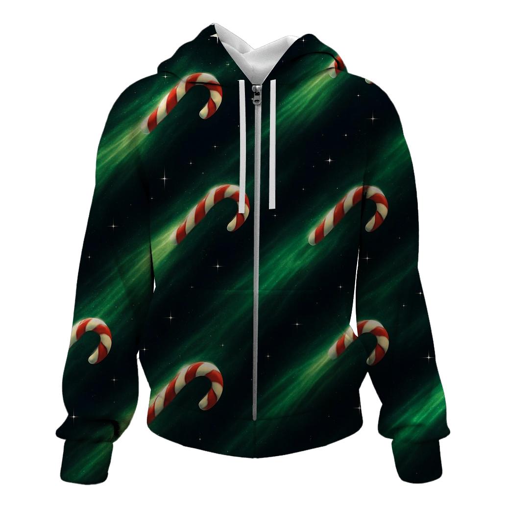 Candy Cane Comet Diagonal Wave graphic hoodies