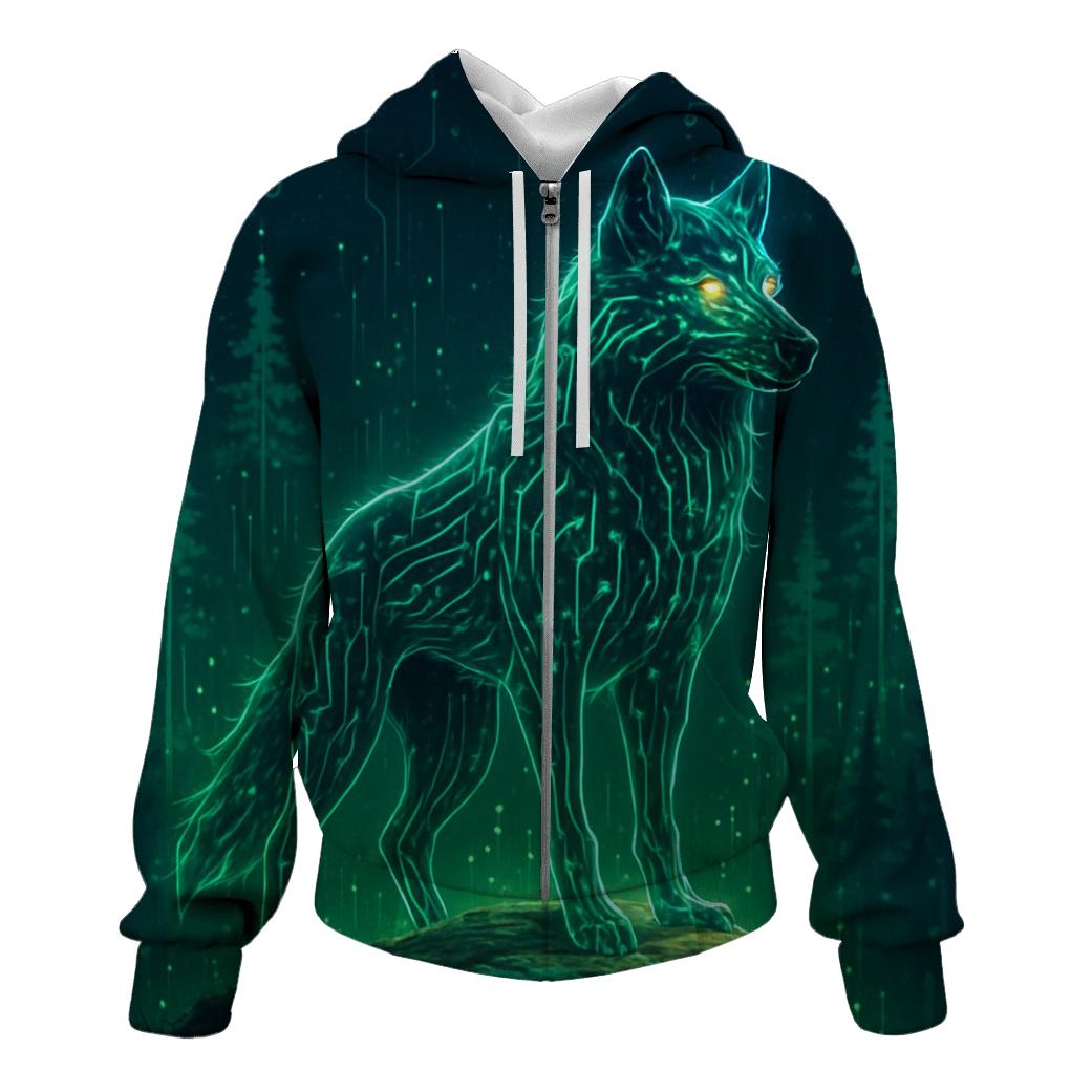 Forest Circuit Alpha Wolf hoodies fashion