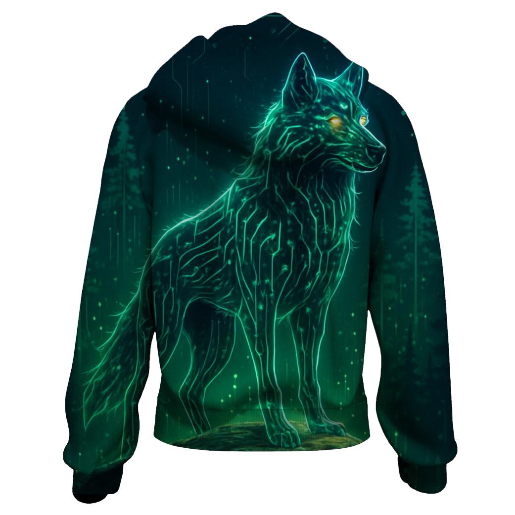 Forest Circuit Alpha Wolf hoodies fashion