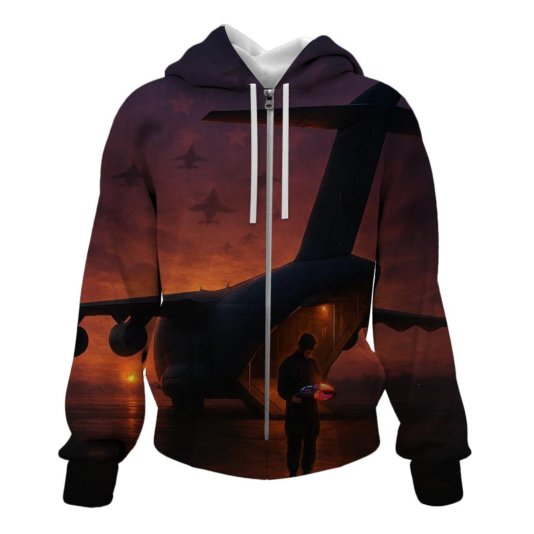 Last Light On The Ramp printed hoodies