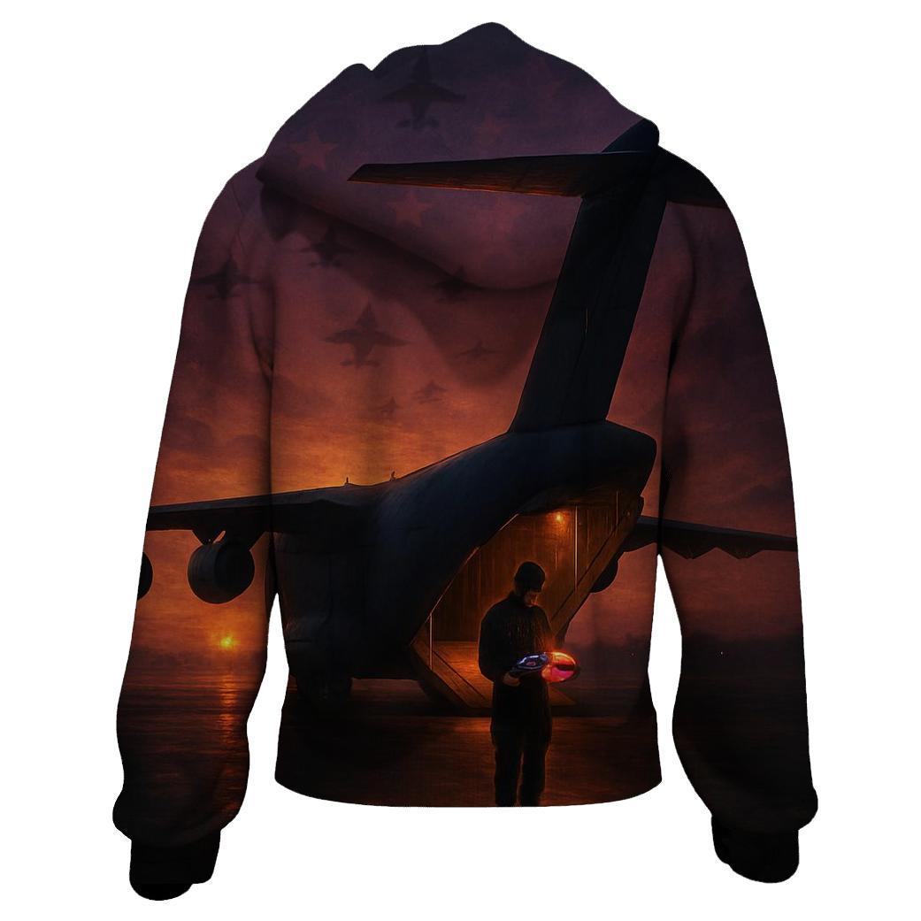 Last Light On The Ramp printed hoodies