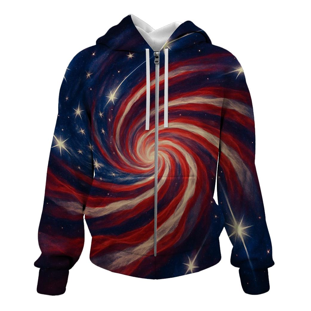 Cosmic Star Spangled Vortex pullover hoodies