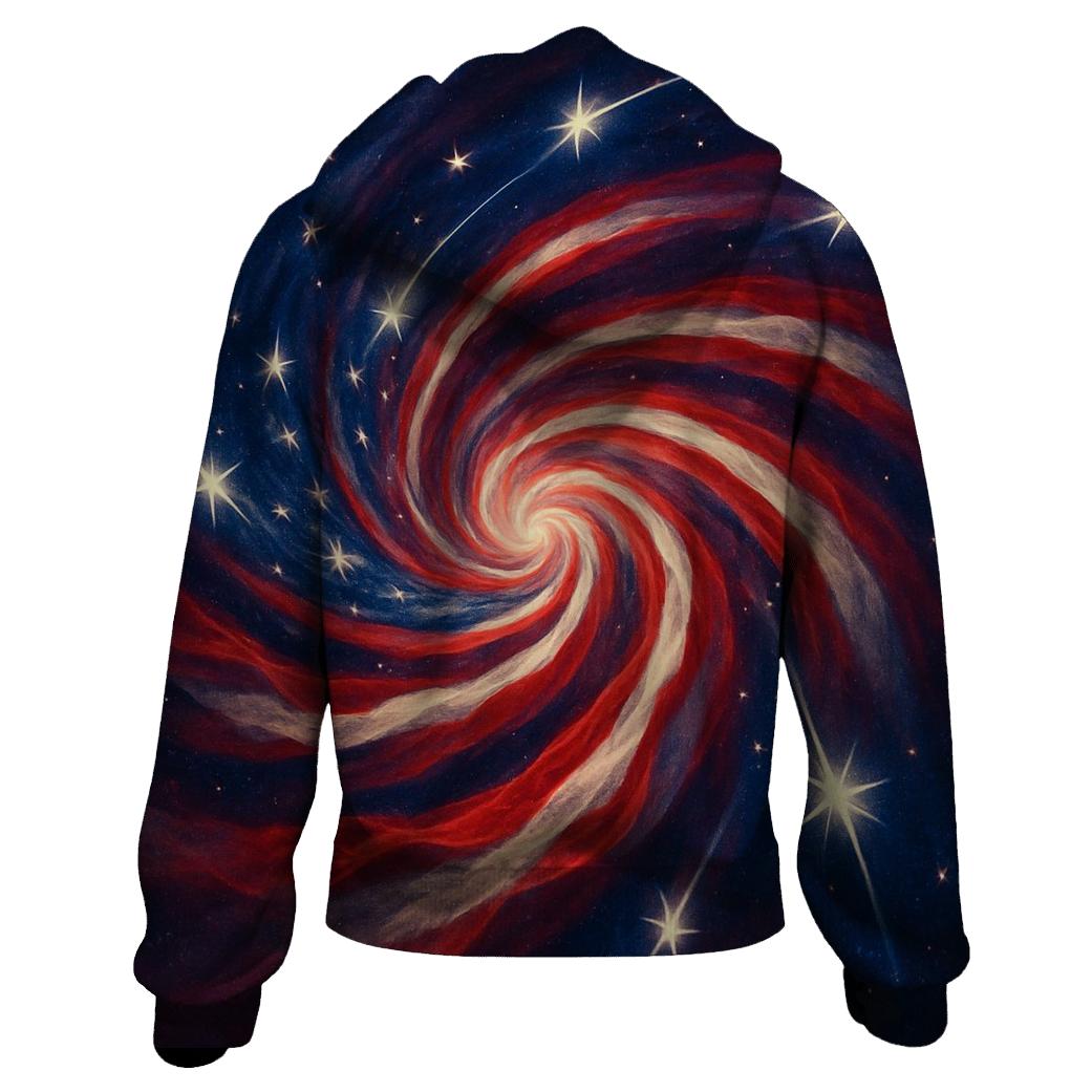 Cosmic Star Spangled Vortex pullover hoodies
