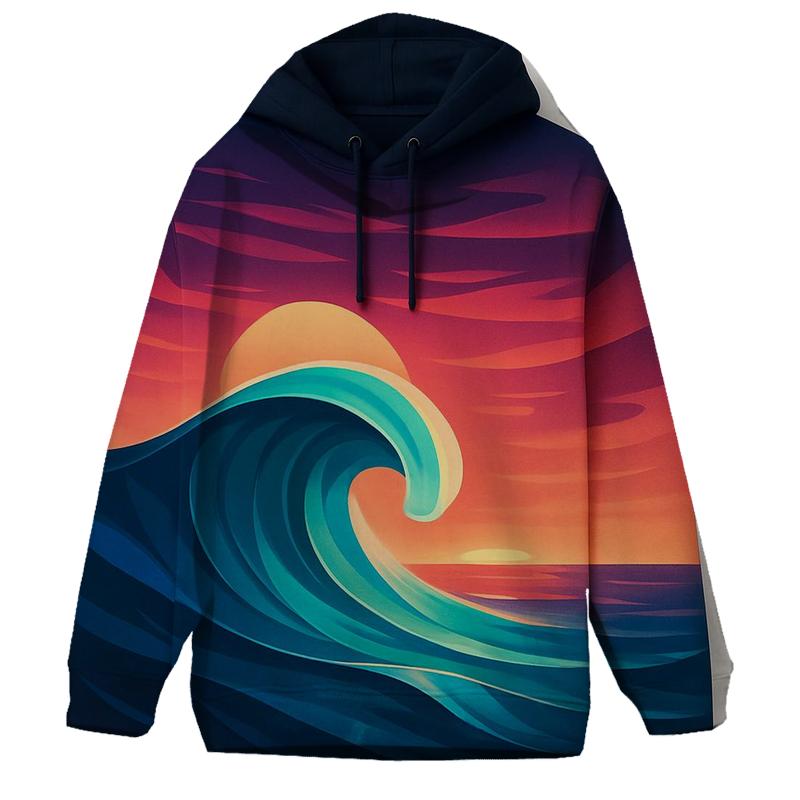 Tidal Prism Sundown printed hoodies