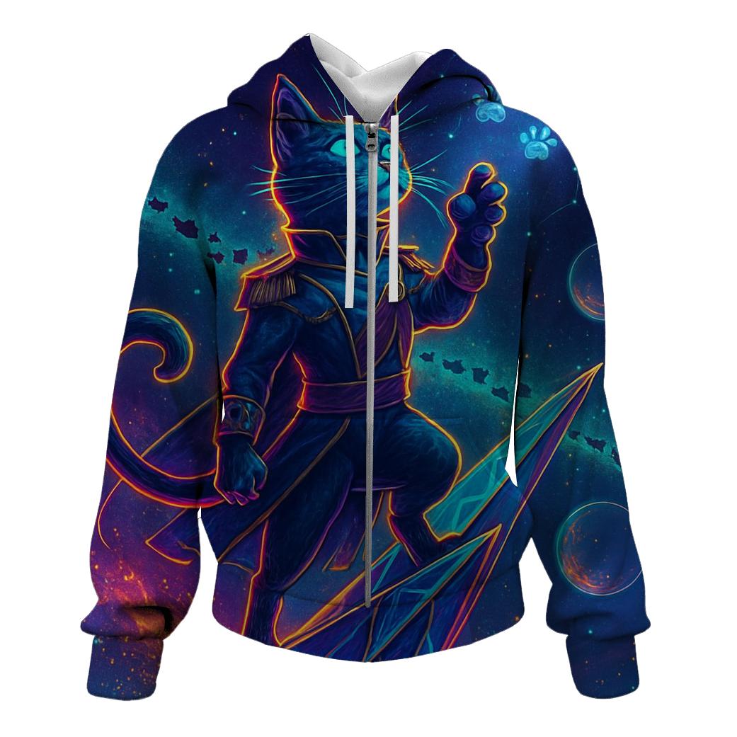 Solar Sail Space Cat Admiral custom hoodies