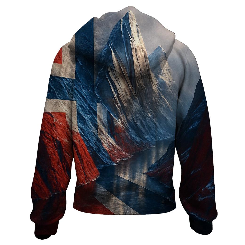 Norwegian Fjord Metallic Flag Peaks hoodie trends