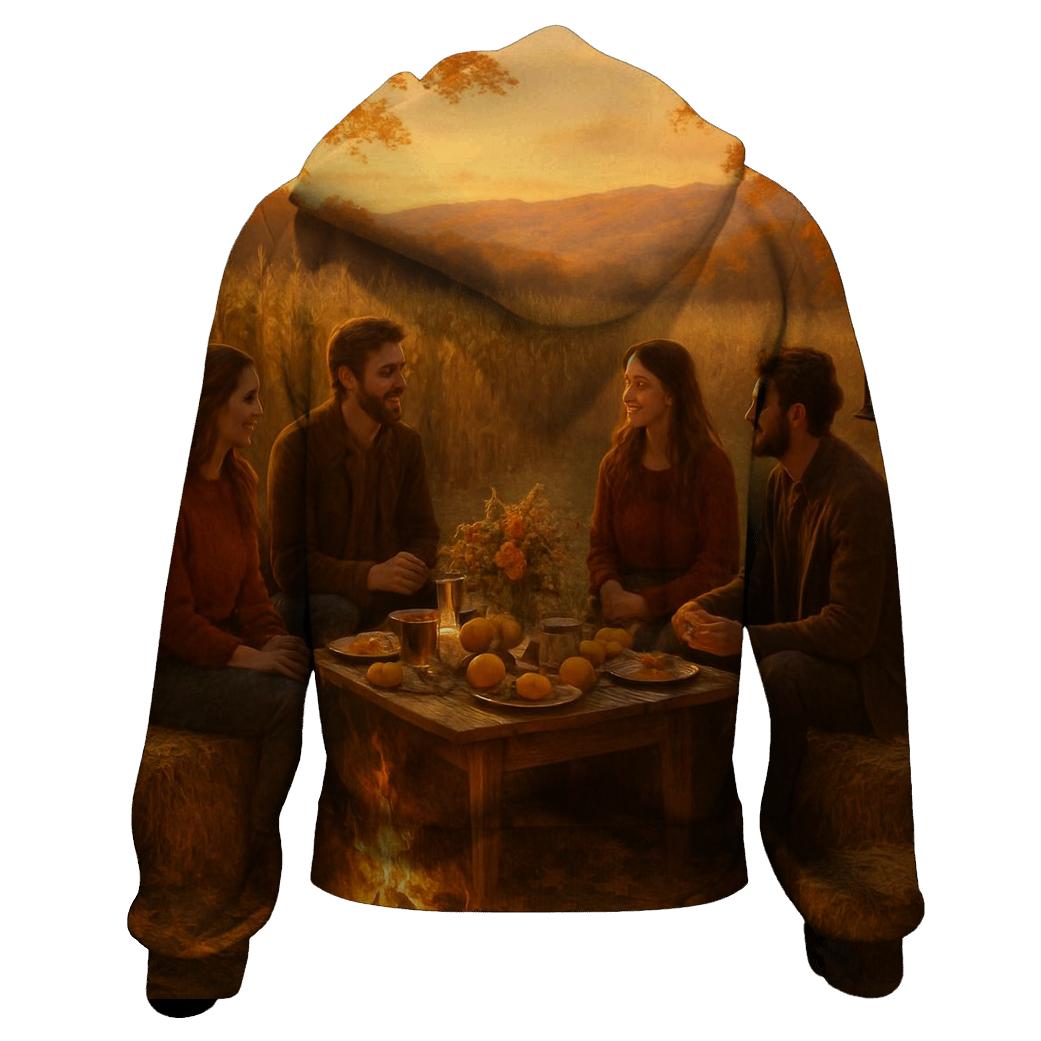 Cornfield Sunset Gratitude Circle heavyweight hoodies