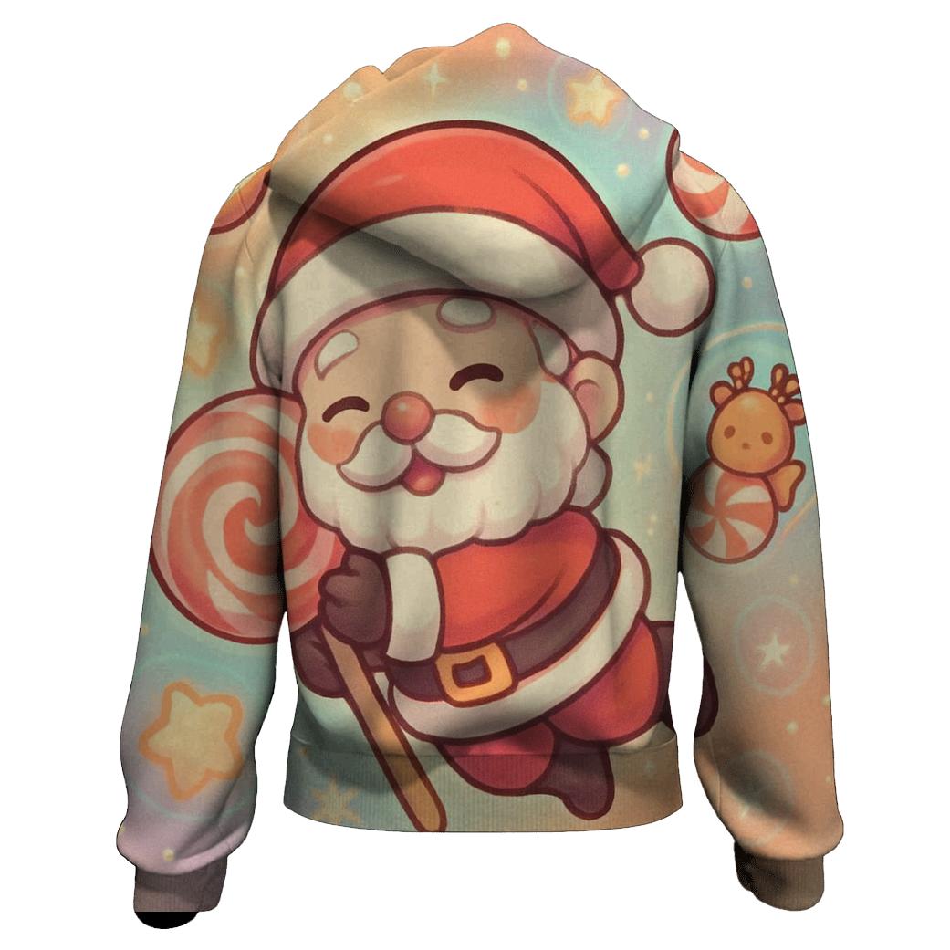 Candy Cosmos Chibi Santa embroidered hoodies