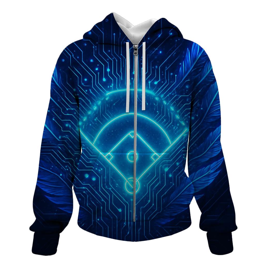 Blue Jays Pulse Over The Diamond Circuit zip-up hoodies