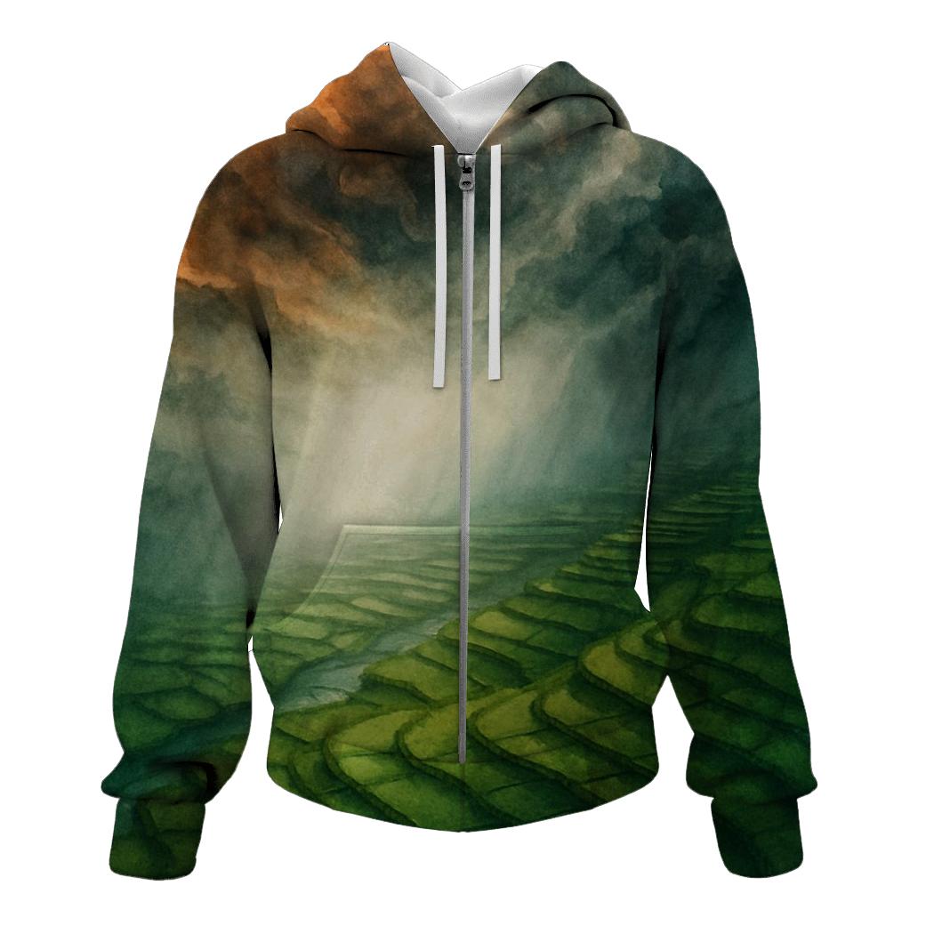 Indian Monsoon Abstract Flag Sky lightweight hoodies