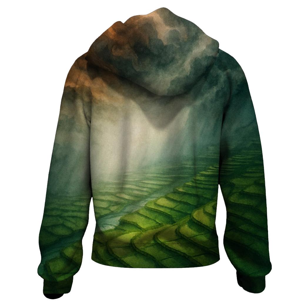 Indian Monsoon Abstract Flag Sky lightweight hoodies