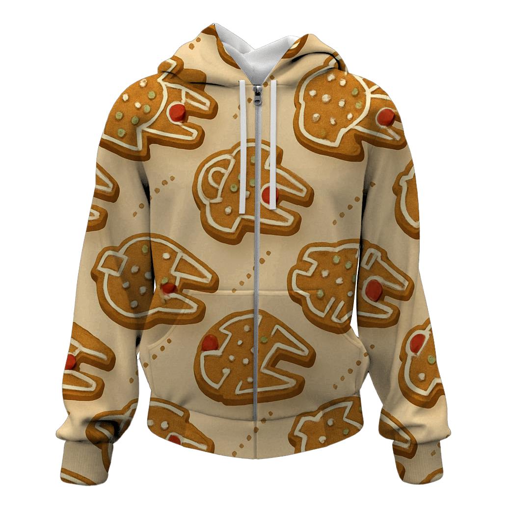 Gingerbread Starship Constellation Grid hoodie trends