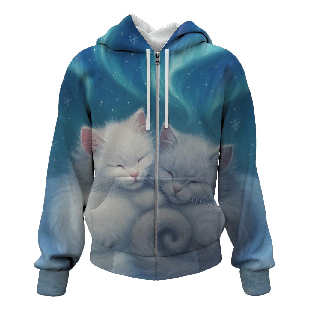 Aurora Snowfield Dream Cats hoodie trends
