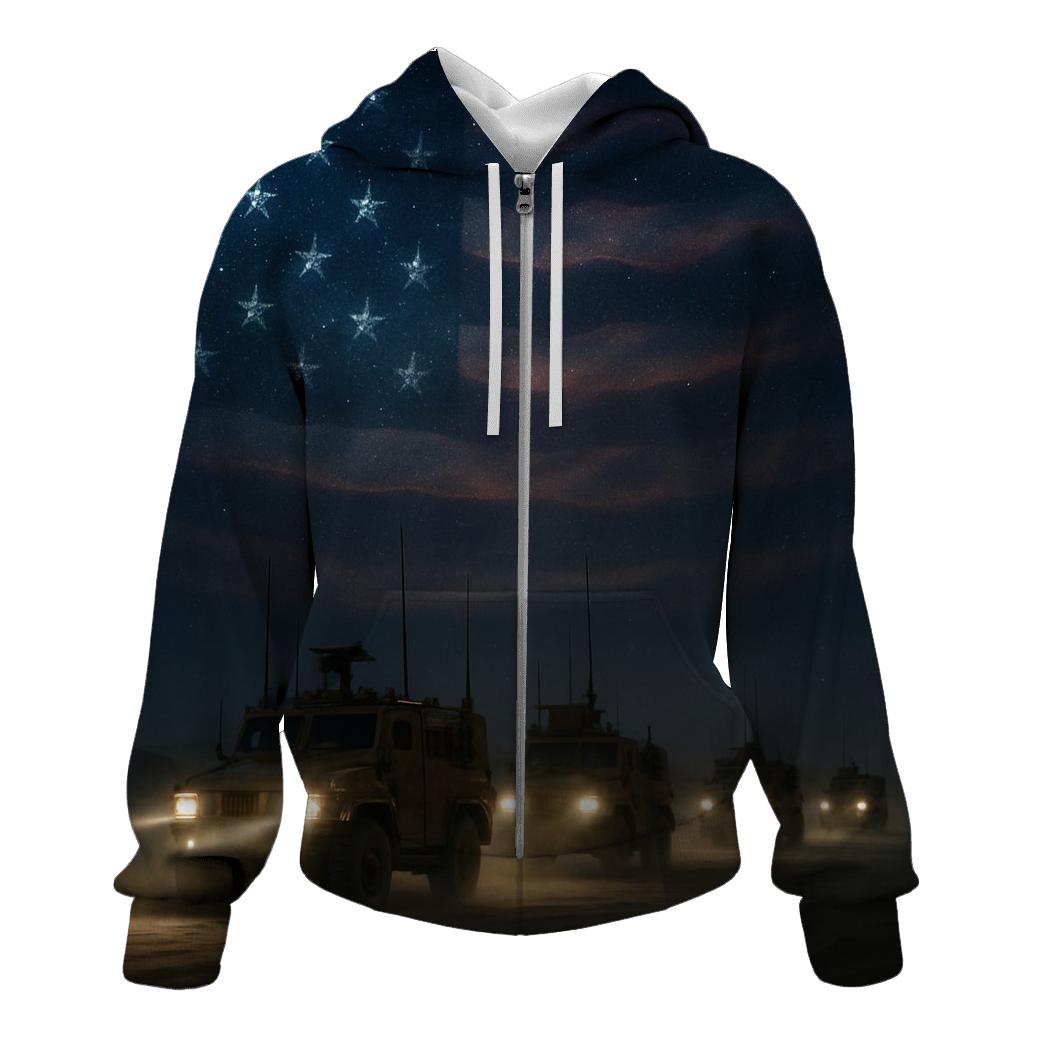 Stars Over The Desert Patrol zip-up hoodies