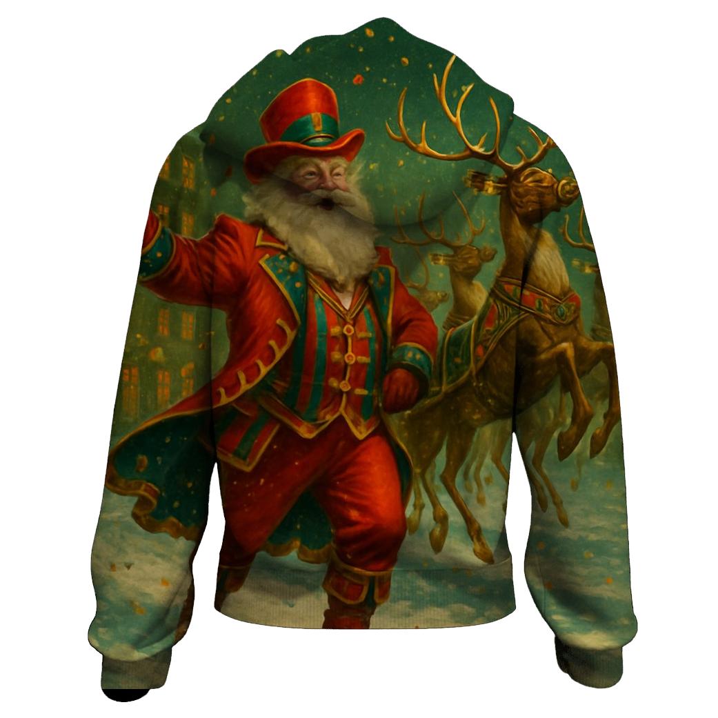 Reindeer Parade Ringmaster Santa premium hoodies