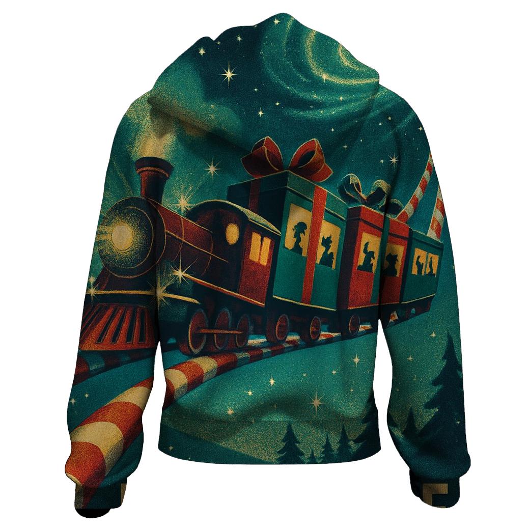 Midnight North Pole Space Train hoodies fashion