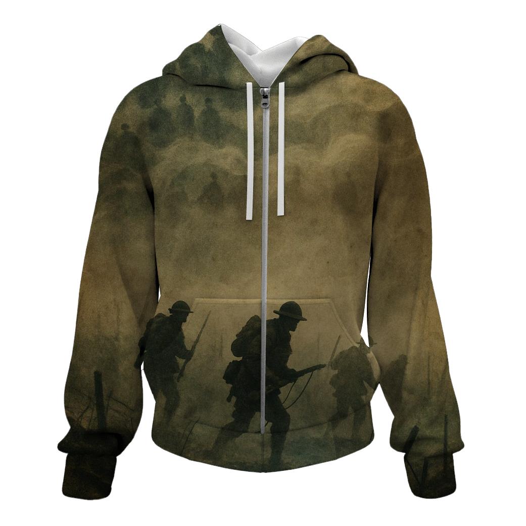Echoes In The Battlefield Smoke embroidered hoodies