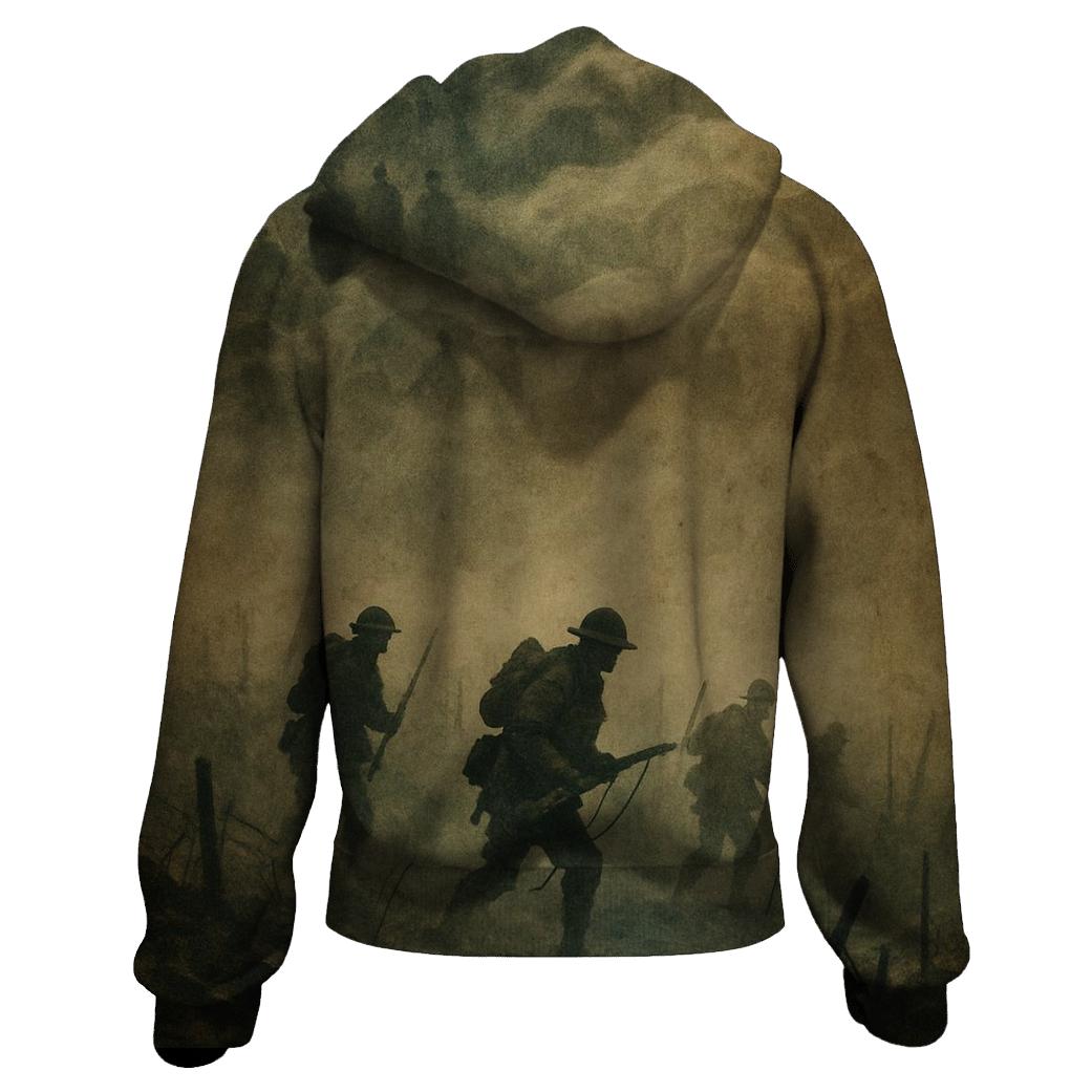 Echoes In The Battlefield Smoke embroidered hoodies