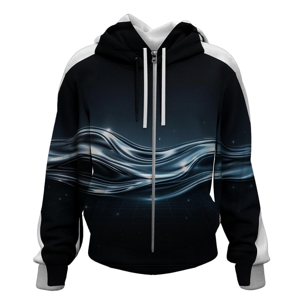 Liquid Chrome Horizon Gradient lightweight hoodies