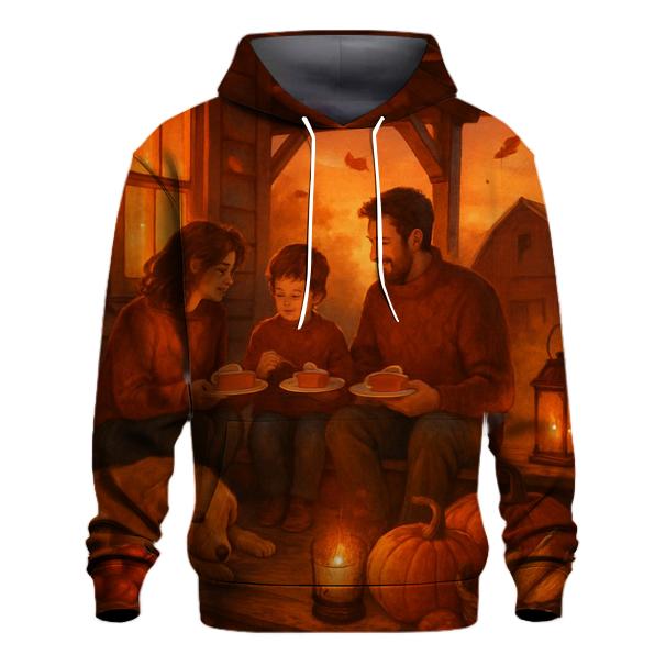 Golden Harvest Porch Gathering embroidered hoodies
