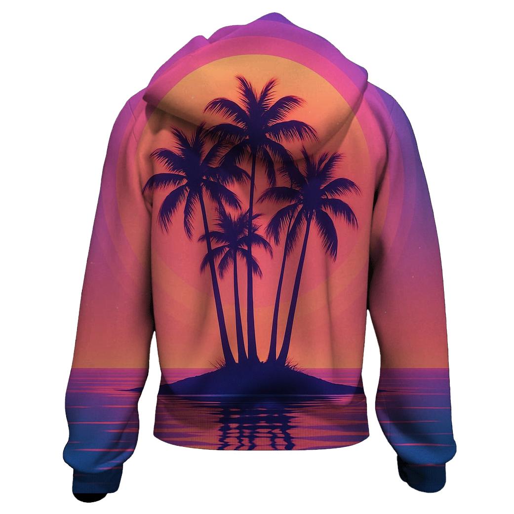 Palm Halo Duskwave zip-up hoodies
