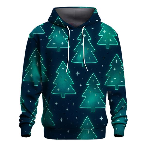 Aurora Christmas Tree Constellation Scatter embroidered hoodies