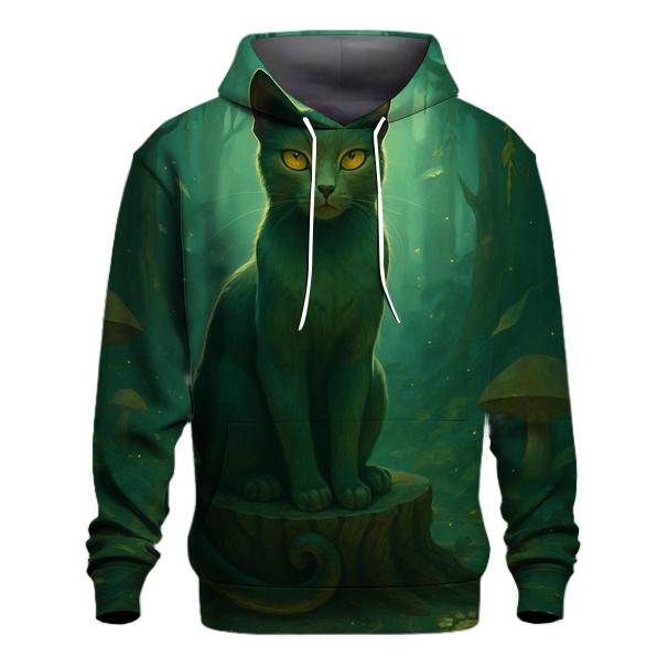 Forest Aura Guardian Cat zip-up hoodies
