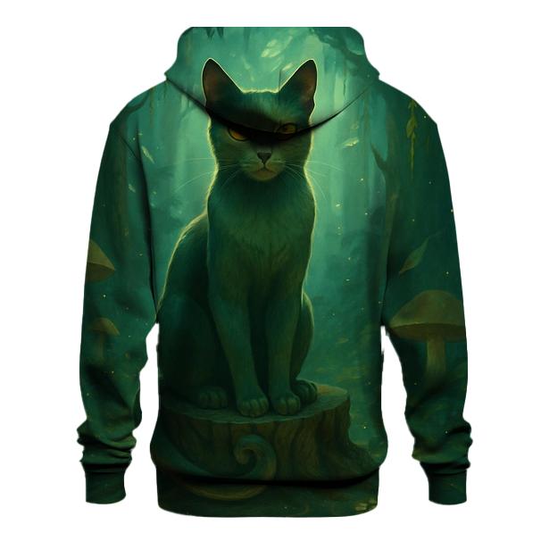 Forest Aura Guardian Cat zip-up hoodies