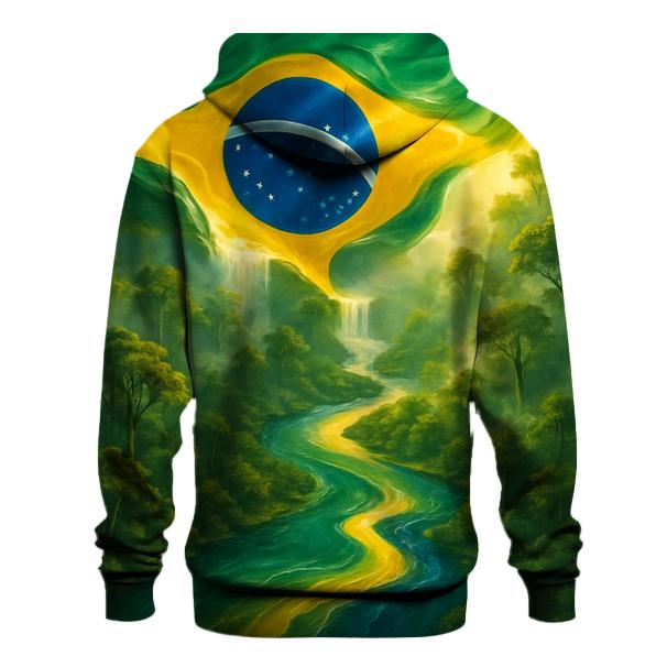 Brazilian Rainforest Flag River Dream zip-up hoodies