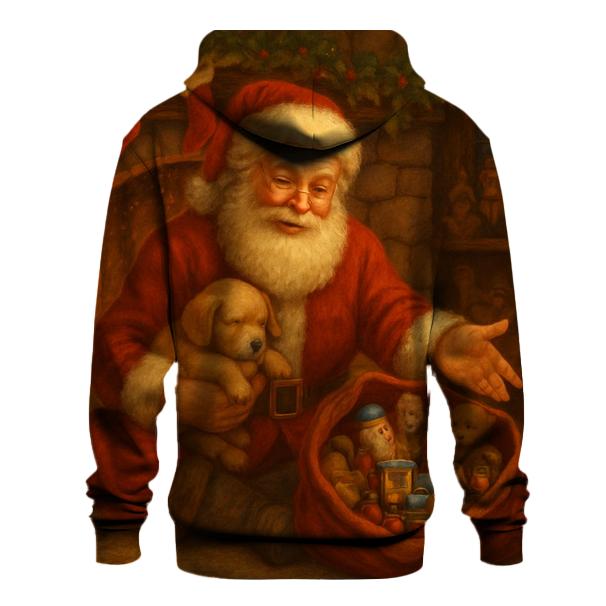 Cozy Hearth Storybook Santa designer hoodies