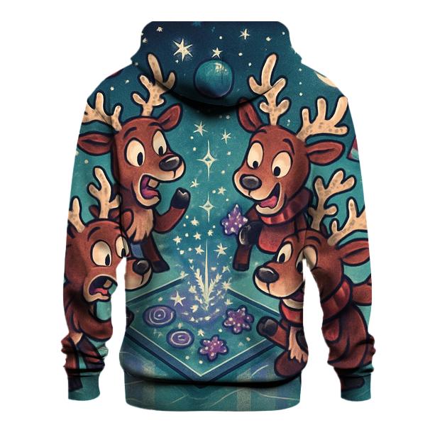 Stellar Reindeer Game Night pullover hoodies