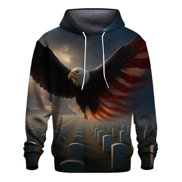 Eagle Over The Field Of Honor heavyweight hoodies