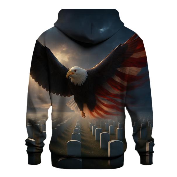 Eagle Over The Field Of Honor heavyweight hoodies
