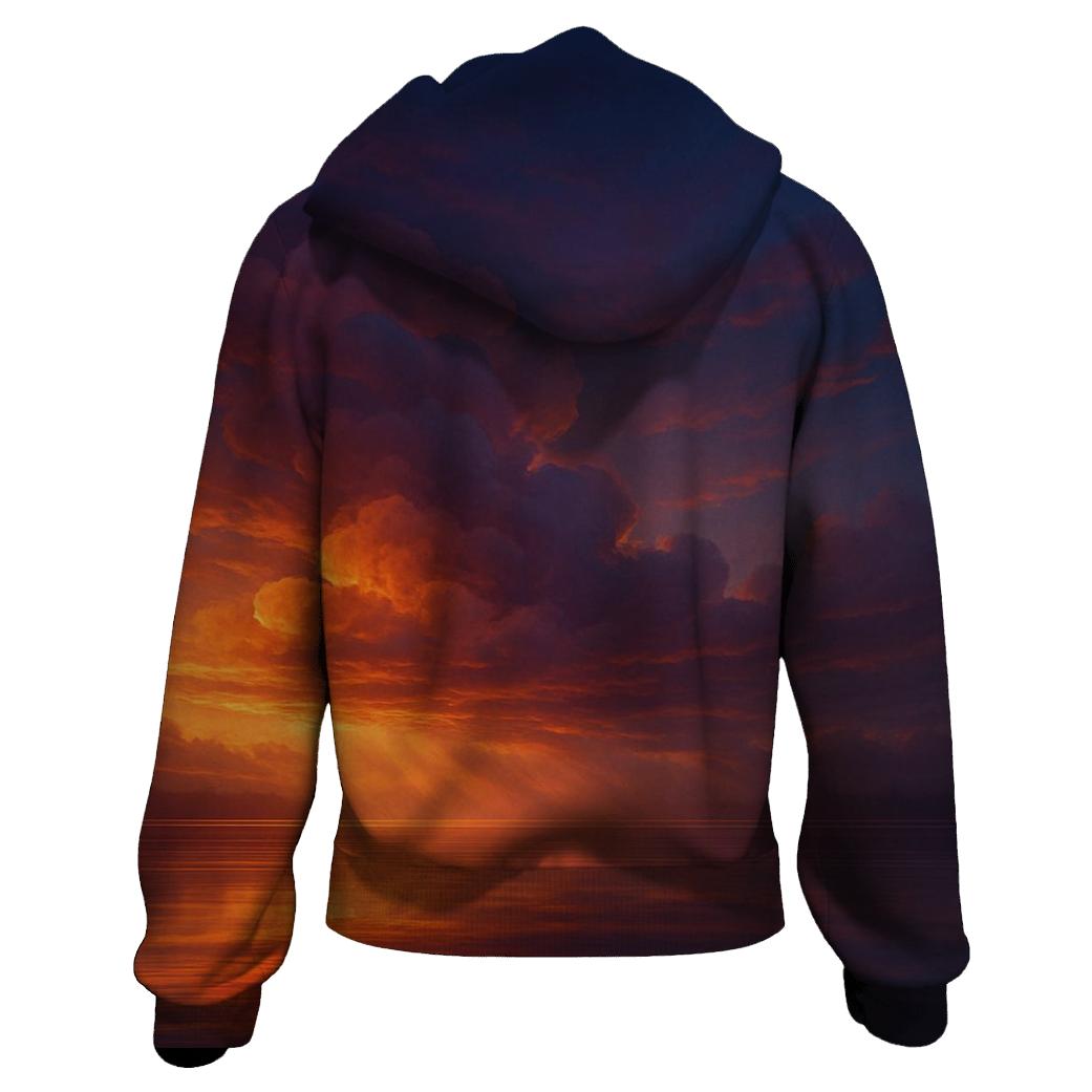 River Of Ember Clouds embroidered hoodies