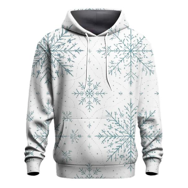 Galactic Snowflake Lattice On White pullover hoodies