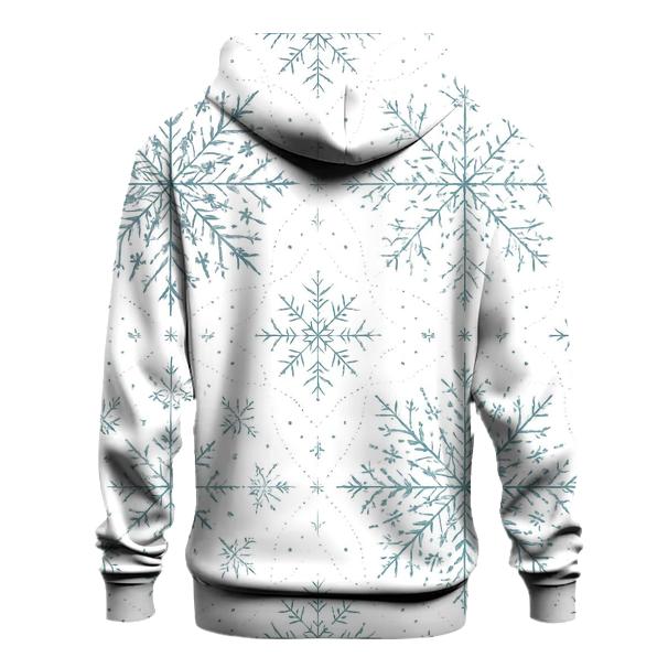 Galactic Snowflake Lattice On White pullover hoodies