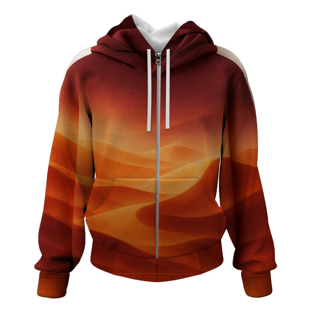 Radiant Gradient Sand Dunes zip-up hoodies