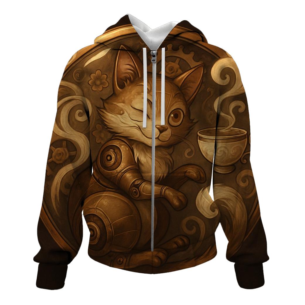 Clockwork Tea Time Cheshire Cat lightweight hoodies