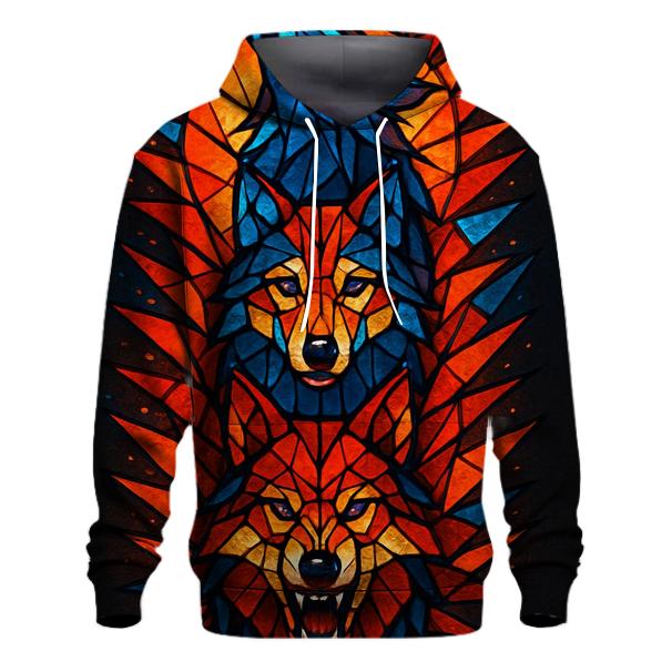 Totem Glass Shard Wolf Pack pullover hoodies
