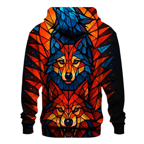 Totem Glass Shard Wolf Pack pullover hoodies