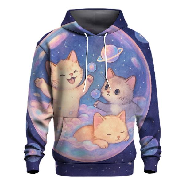 Bubble Universe Bath Kittens embroidered hoodies