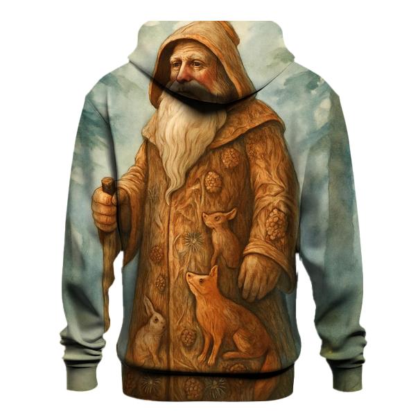 Forest Guardian Woodcarved Santa hoodies fashion