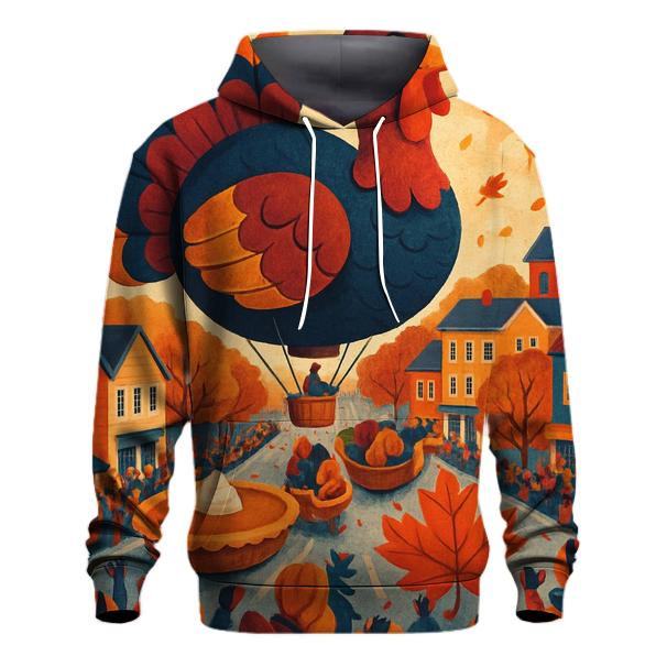 Autumn Sky Turkey Balloon Parade embroidered hoodies