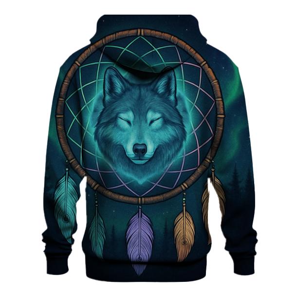 Dreamcatcher Aurora Wolf Guardian premium hoodies