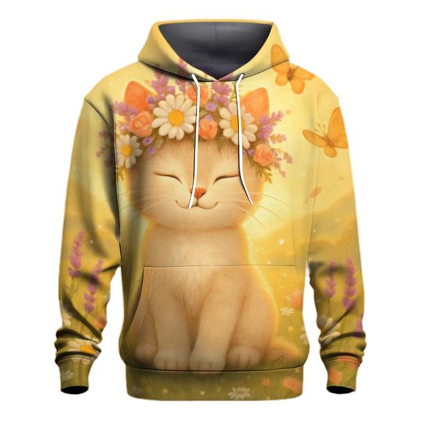 Sunrise Meadow Flower Crown Cat hoodie trends