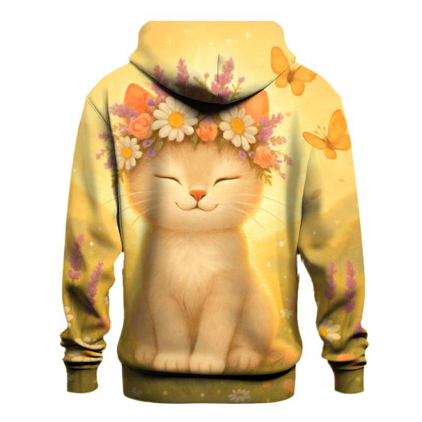 Sunrise Meadow Flower Crown Cat hoodie trends